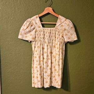 Dolce & Gabanna Girls Floral Cream Dress